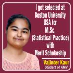 Student of KMV sharing her exciting journey of landing an International Placement.