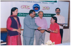 Dr. Neeraj Sharma, Head, Department of Sanskrit attended general orientation course with “A” Grade at Himachal Pradesh University, Shimla