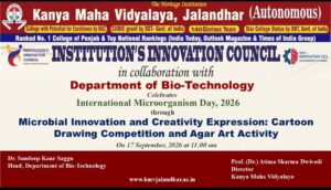 International Microorganism Day 2026 Celebration through “Microbial Innovation and Creativity Expression: Cartoon Drawing Competition and Agar Art Activity”