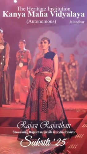 Rajasi Rajasthan Showcasing Rajasthani prints in stylized skirts